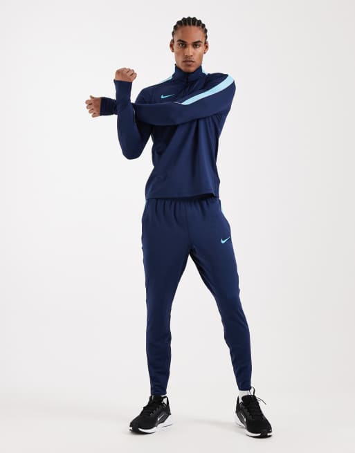 Nike Football Strike Dri-FIT long sleeve drill top in navy and blue, 2 of 5