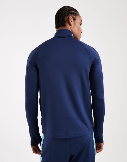 Nike Football Strike Dri-FIT long sleeve drill top in navy and blue, 3 of 5
