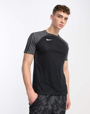 Nike Football Nike Football Strike Dri-FIT panel t-shirt in black