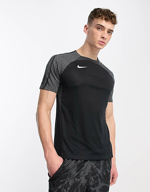 Nike Football Strike Dri-FIT panel t-shirt in black | ASOS
