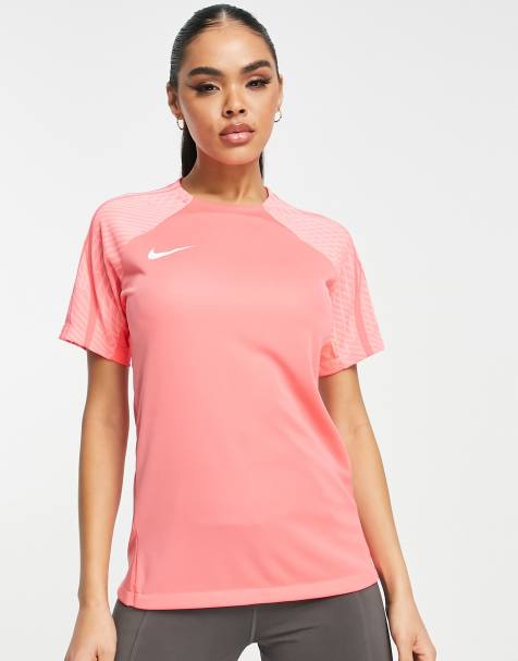 Nike Football Strike dri fit panel t-shirt in coral pink - view 1