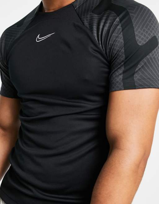 Nike Football - Strike Dri-FIT - T-shirt i sort og grå, 3 af 4