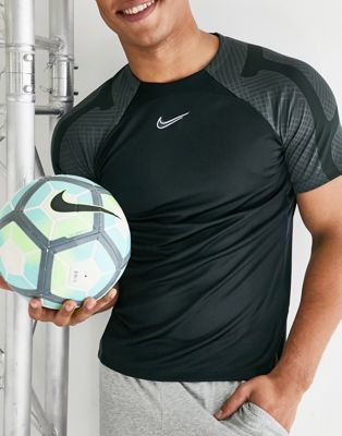 Nike Football Strike Dri-FIT t-shirt in black and grey