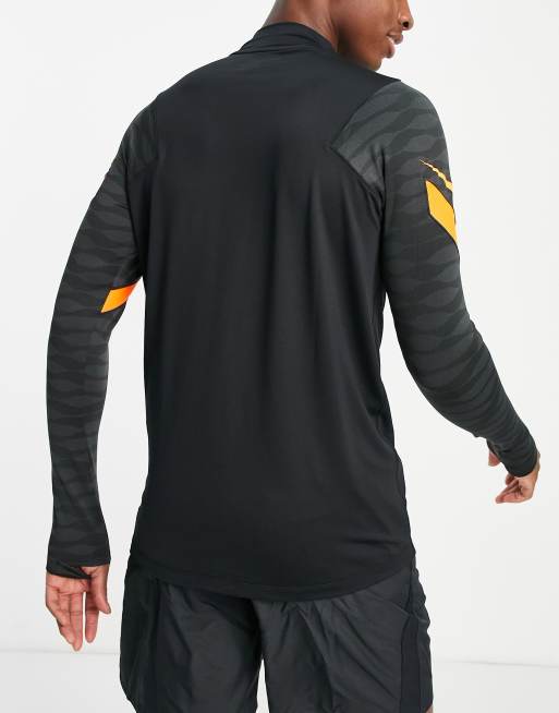 Nike Football – Strike Drill – Oberteil in Schwarz und Orange, 2 von 4