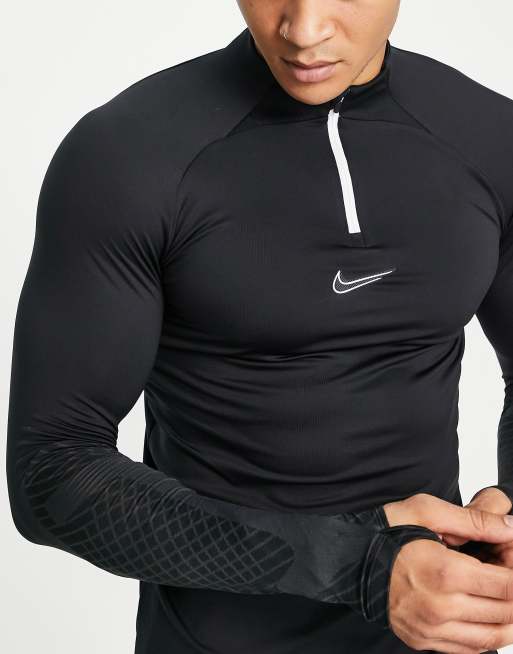 Nike - Football Strike Drill - Sort top med halv lynlås