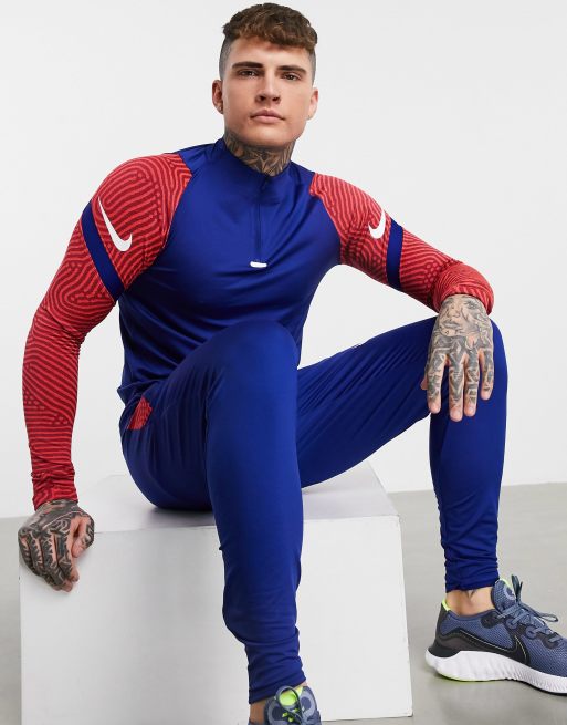 leraar Zeep Verdeel Nike Football Strike Drill tracksuit in blue | ASOS