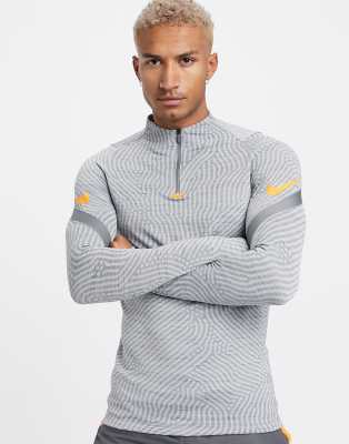 Nike Football strike drill top in grey 