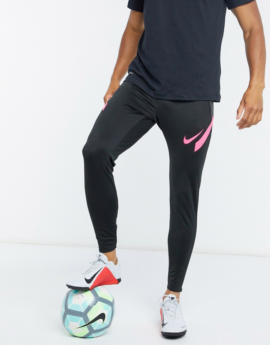 Nike Football strike joggers in black/pink