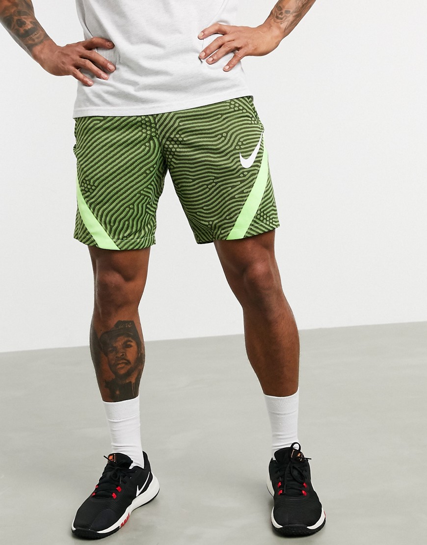 Nike Football - Strike - Pantaloncini verdi con stampa-Verde