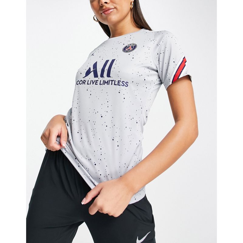 Top qRaRm Nike Football - Strike PSG - T-shirt grigia