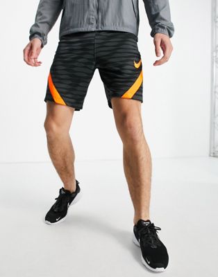 Nike Football Strike shorts in black and orange