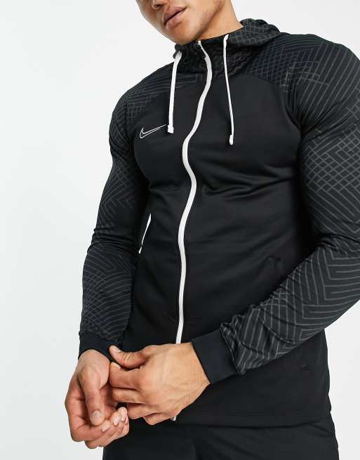 Nike Football – Strike – Trainingsjacke in Schwarz mit Kapuze
