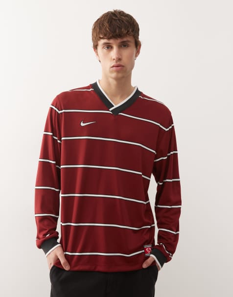 Nike Football - T-shirt manches longues à rayures - Bordeaux - view 1