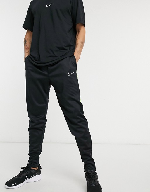 Nike Football Therma Academy track pant in black and green