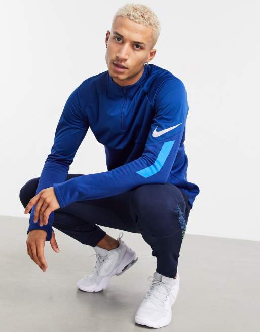 Nike blue quarter on sale zip