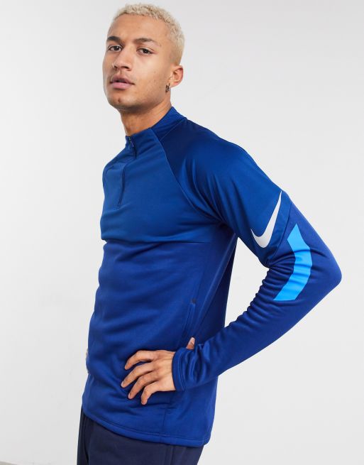 Nike Football - Therma Shield - Top à col zippé - Bleu, 3 de 4