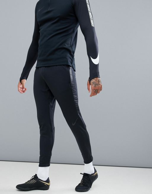 Cartas credenciales Fatal voltaje Nike Football Training squad Dry drill joggers in black 859225-011 | ASOS