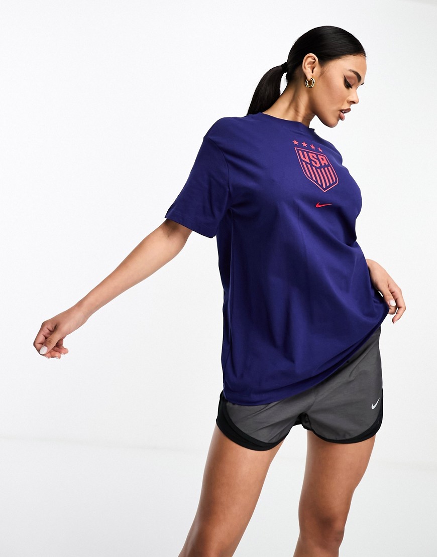 Nike Football Usa Creat 4star T-shirt In Blue