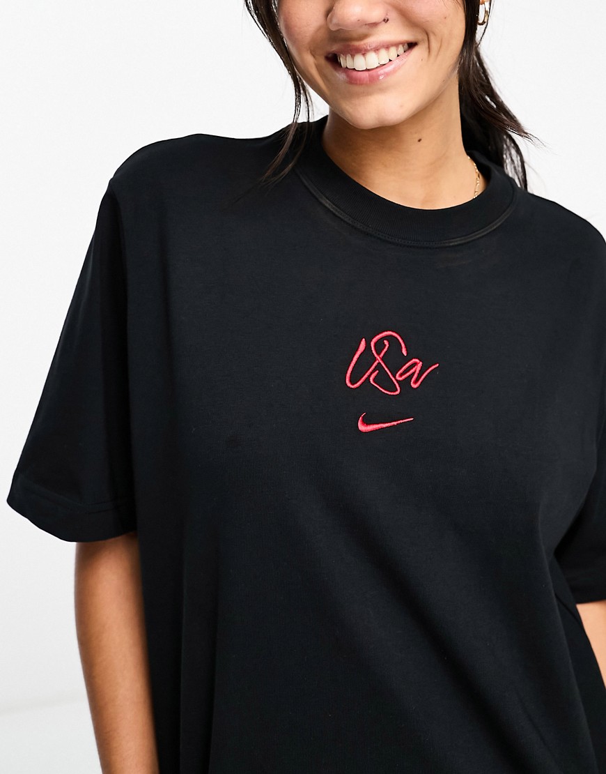Nike Football Usa Fearless T-shirt In Black