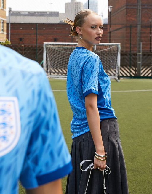 Buy Nike Blue England 2023 Womens Stadium Away Football Shirt from