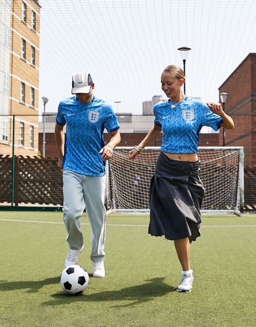 Buy Nike Blue England 2023 Womens Stadium Away Football Shirt from