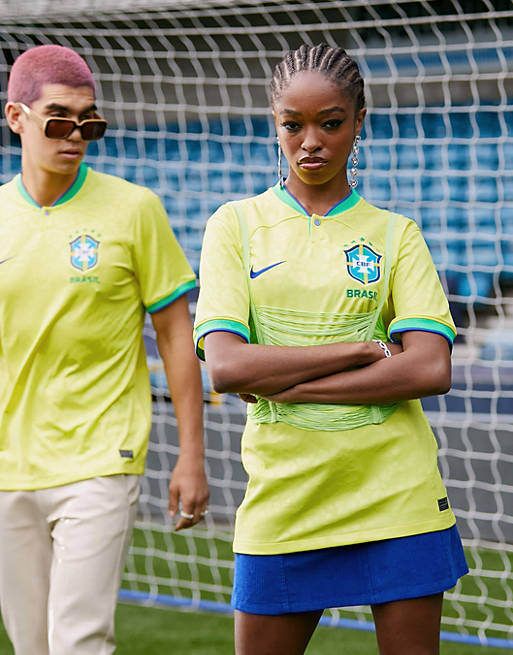 Nike Football World Cup 2022 Brazil unisex home jersey in yellow