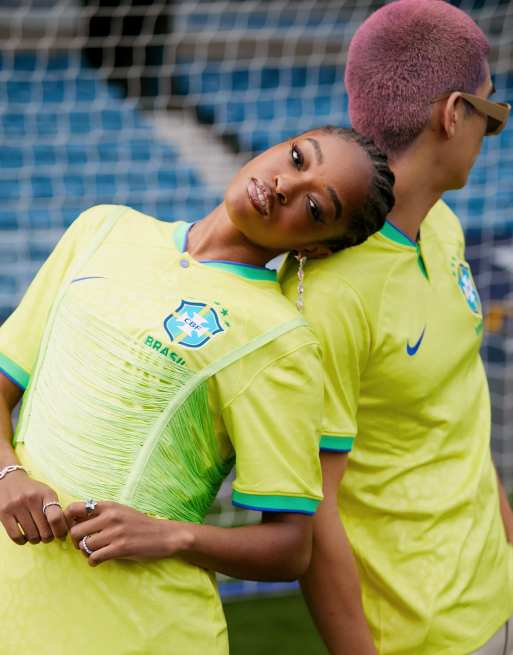 Nike Men Yellow Brazil CBF Stadium Home Jersey