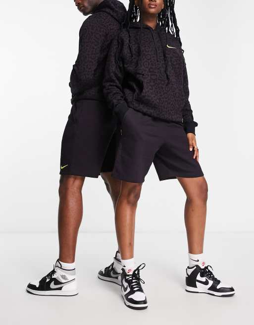 Nike Football World Cup 2022 Brazil unisex printed fleece shorts in black