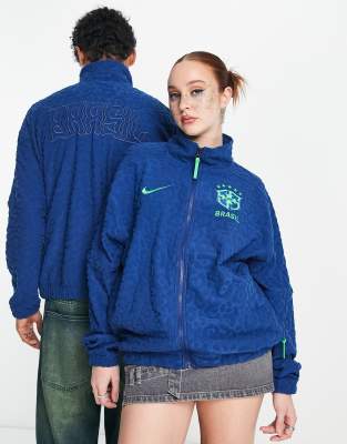 Nike Football World Cup 2022 Brazil unisex swoosh jacket in navy - ASOS Price Checker