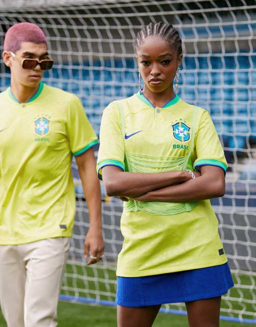 Nike Football - World Cup 2022 Brazilië - Uniseks thuisshirt in geel