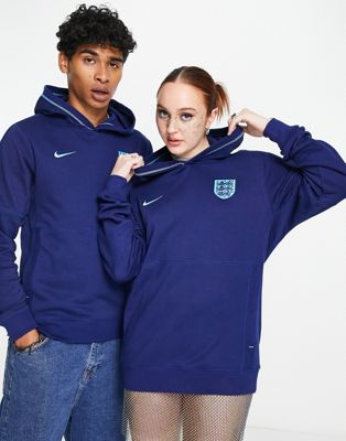 Nike Football World Cup 2022 England unisex travel fleece sweat hoodie in dark navy