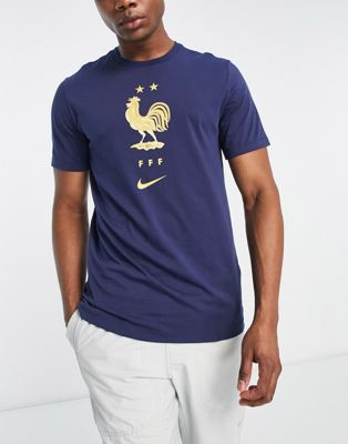 Nike Football World Cup 2022 France unisex crest t-shirt in blue