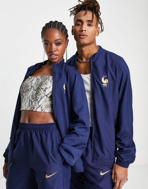 Nike Football - World Cup 2022 Frankrig - Unisex - Marineblåt træningssæt