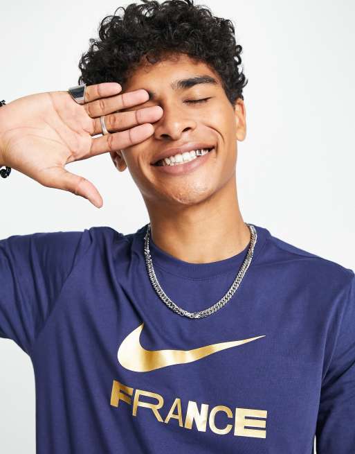 Nike Football – World Cup 2022 Frankrike – Blå t-shirt i unisex-modell