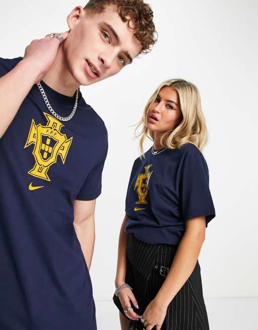 Nike Football - World Cup 2022 Portugal - Maglia unisex blu navy con stemma