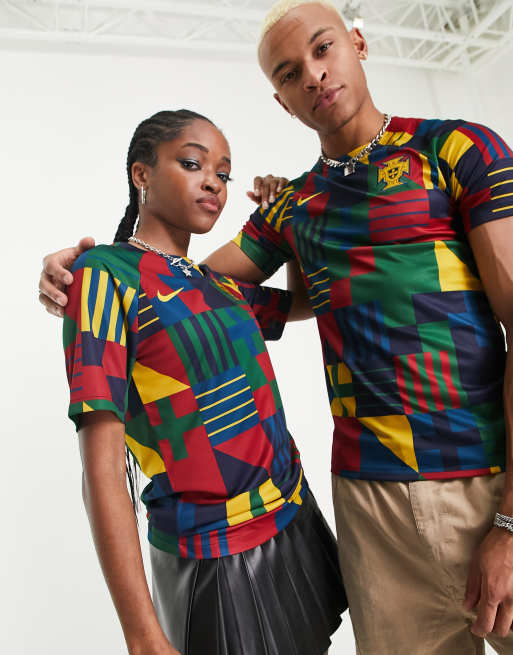 Nike Football - World Cup 2022 - Portugal - Unisex premium T-shirt in marineblauw
