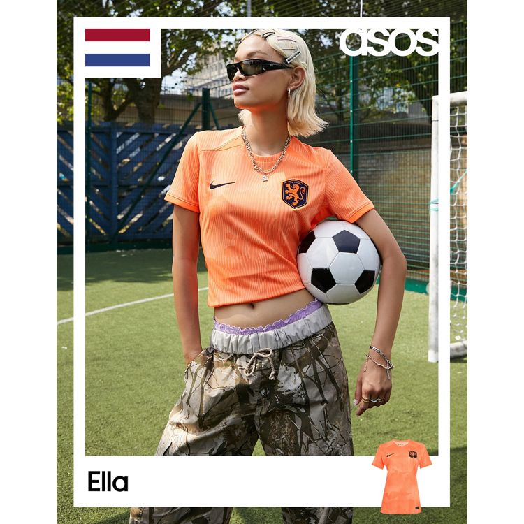 Nike Netherlands 2022/23 Stadium Home Men's Dri-Fit Long-Sleeve Soccer Jersey Orange