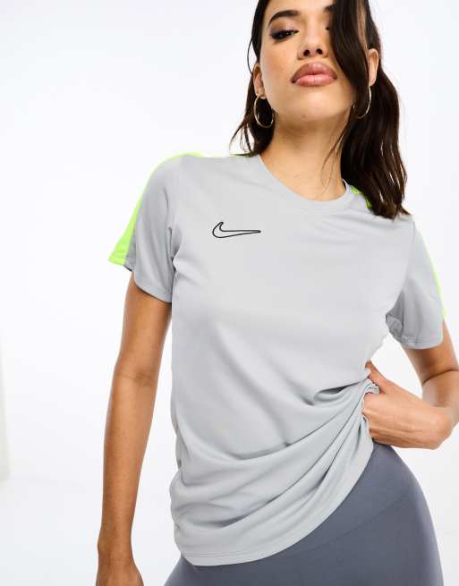 Nike Dri-FIT Academy top in gray | ASOS