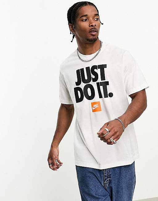 Nike JDI Verbiage T-shirt in white | ASOS