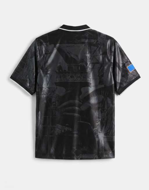 Nike France World Cup 26 retro heavyweight print jersey in black