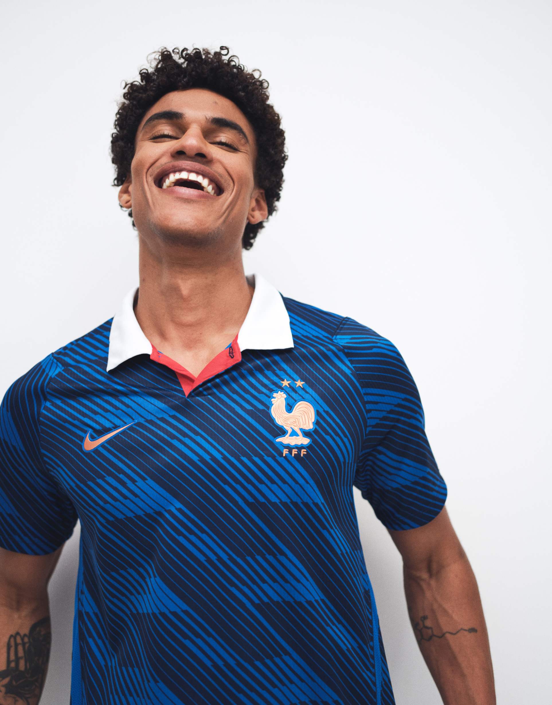 nike france world cup short sleeve home jersey in navy