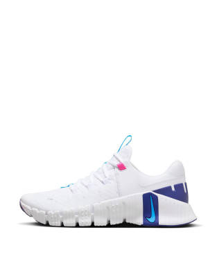 Nike Free Metcon 5 Rubber-trimmed Mesh Sneakers In White