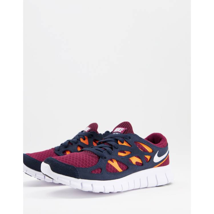 Nike free clearance run 2 maroon