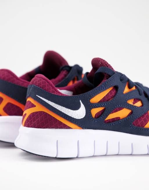 Nike free run 2 cheap womens orange