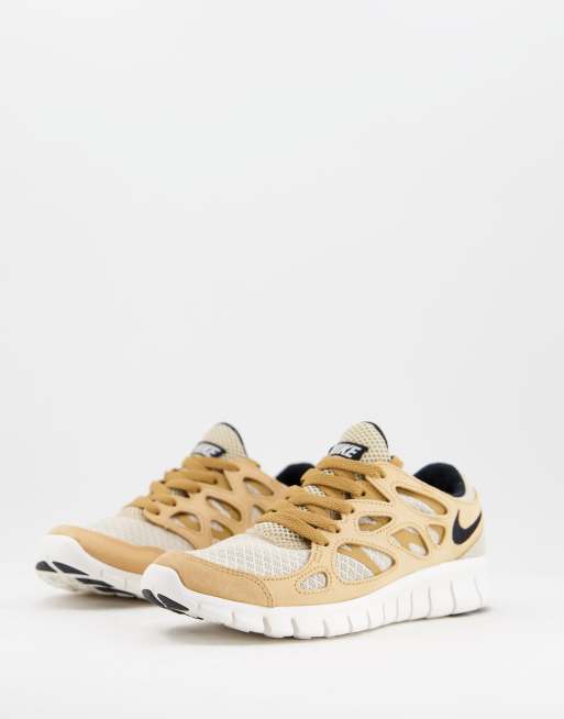 Nike Free Run 2 sneakers in rattan wheat BROWN