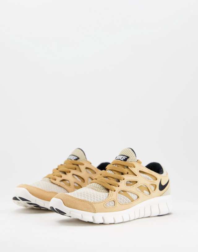 Nike Free Run 2 sneakers in rattan/wheat - BROWN