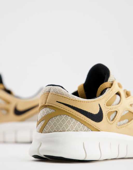 Nike Free Run 2 sneakers in rattan wheat BROWN