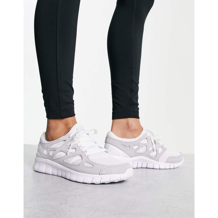 Nike free run 2.0 hot sale white