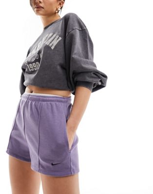 Nike French Terry shorts in purple
