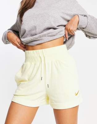 NIKE FRENCH TERRY SHORTS IN YELLOW